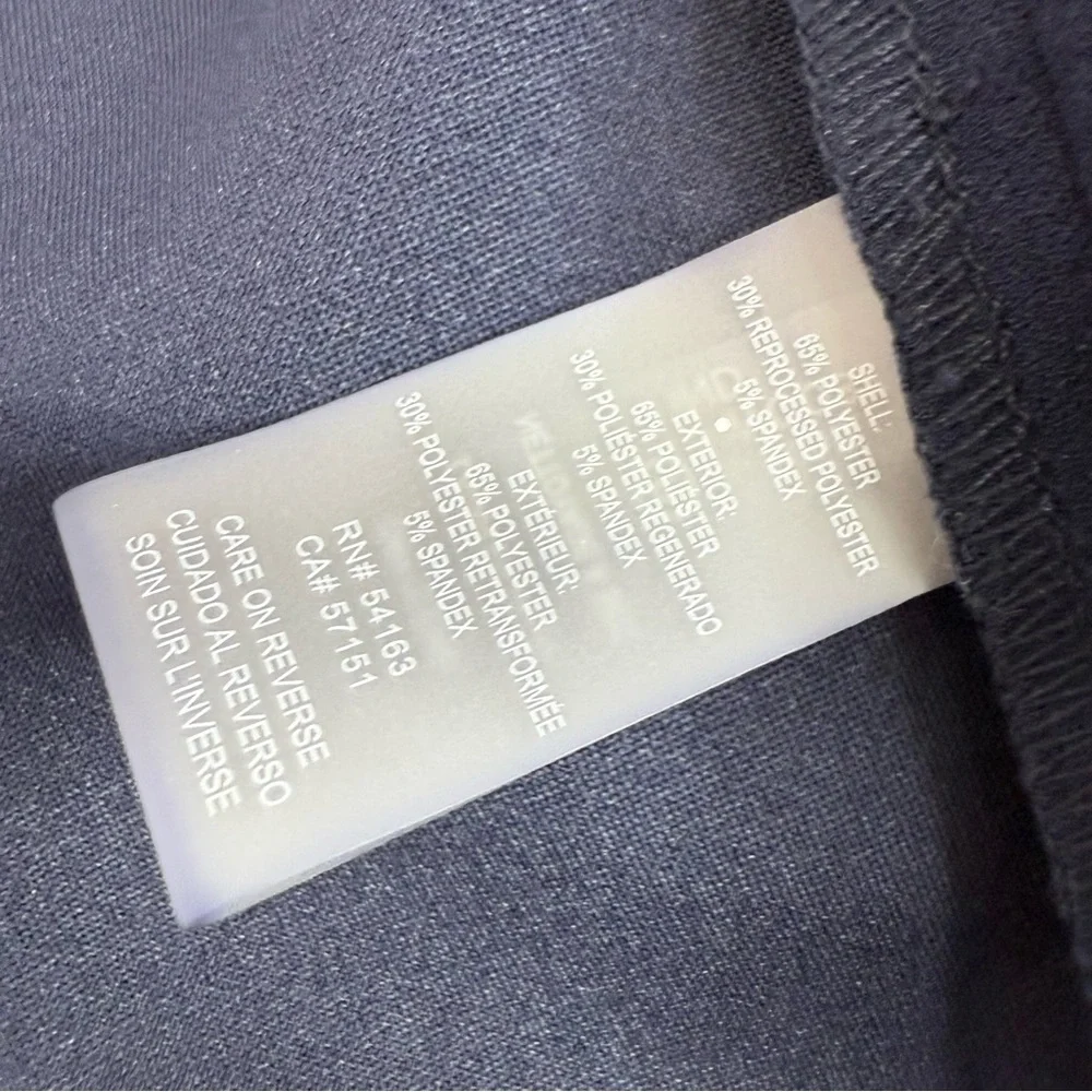 Calvin Klein dress ribbon bow tie up neck detail gold zipper Navy Midi Dress - Picture 11 of 13